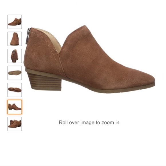 Kenneth Cole Reaction Side Gig tan embroidered leather ankle boots - Picture 2 of 15